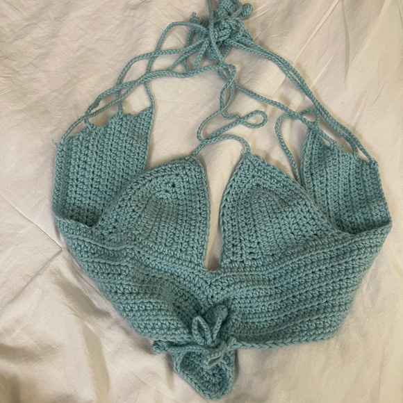 Hand Knit Crop Top - Picture 3 of 3